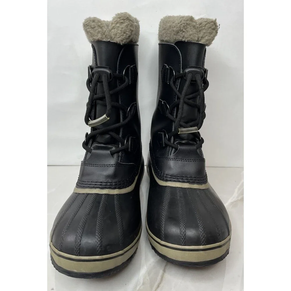 Sorel Yoot Pac TP Waterproof Duck  Boot Black Insulated Big Kids Girls 6 Wm 7 38
